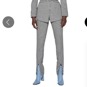 Zara Houndstooth High Waist Trousers